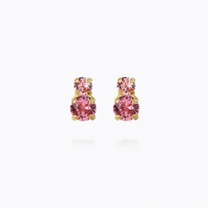 CAROLINE SVEDBOM Leah earrings gold, Rose combo