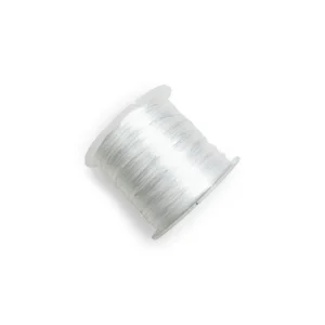 Hvit elastisk flat smykketråd