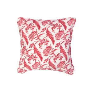 byTimo Linen Velvet Cushion Cover 50x50 Vintage Bird