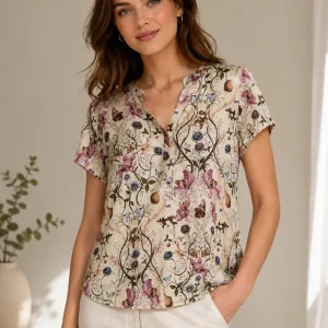 PBO Blaine silk top, Champagne