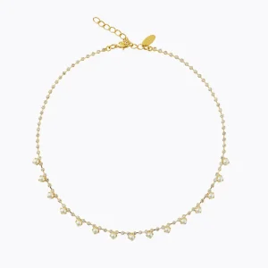 CAROLINE SVEDBOM Lily necklace gold, Peal